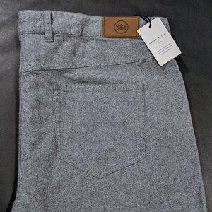 $170 Peter Millar Crown Flannel 5-Pocket Pant Size 38x34 40x34 British Gray